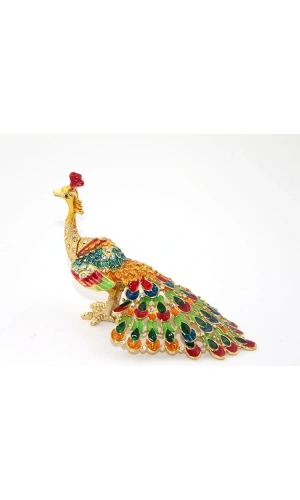 Bidebuvar Swarovski Taşlı Tavuskuşu Model 1