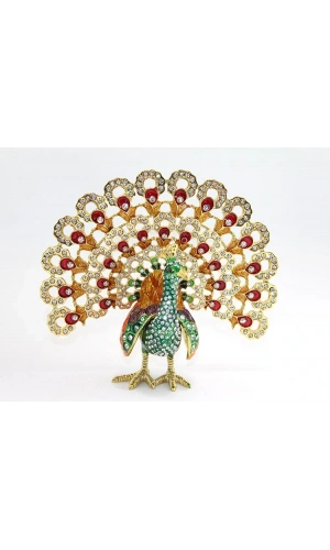 Bidebuvar Swarovski Taşlı Tavuskuşu Model 3