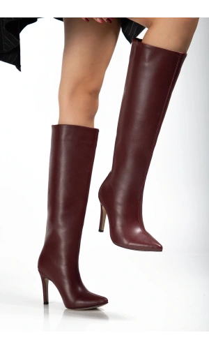 Bidebuvar SYT-2004 Bordo Günlük Bayan Çizme