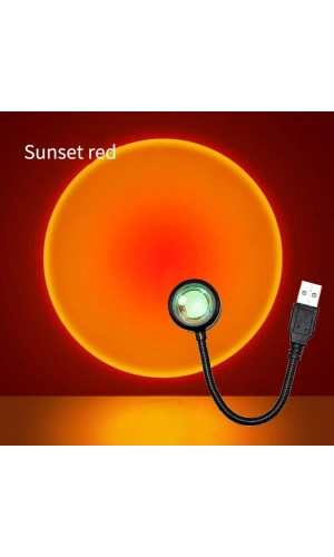 Bidebuvar Taşınabilir USB Sunset Gün Batımı Ambiyans Işığı Lamba