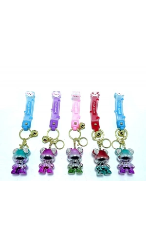 Bidebuvar Taşlı Ayıcık Silikon Anahtarlık