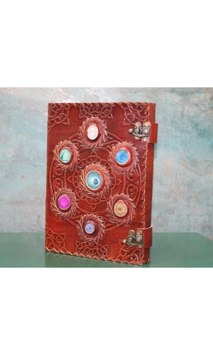 Bidebuvar Taşlı Deri Defter Model 12