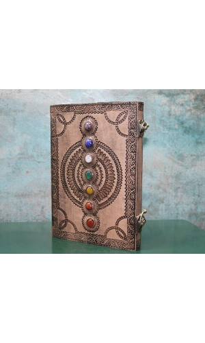 Bidebuvar Taşlı Deri Defter Model 13