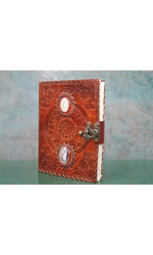 Bidebuvar Taşlı Deri Defter Model 2