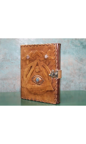 Bidebuvar Taşlı Deri Defter Model 4