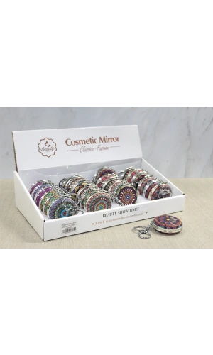 Bidebuvar Taşlı El Aynası Anahtarlık Model 4