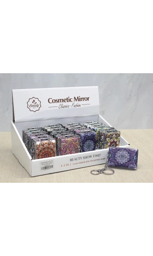 Bidebuvar Taşlı El Aynası Anahtarlık Model 5