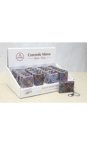 Bidebuvar Taşlı El Aynası Anahtarlık Model 9