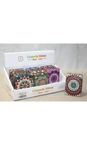 Bidebuvar Taşlı El Aynası Dikdörtgen Kalın Model 4