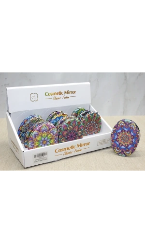 Bidebuvar Taşlı El Aynası Oval İnce Model 3