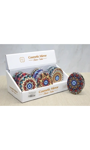 Bidebuvar Taşlı El Aynası Oval İnce Model 5