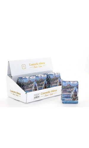 Bidebuvar Taşlı İstanbul Tasarımı El Aynası İnce Model 10