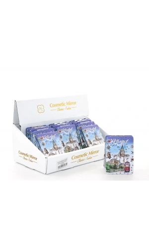 Bidebuvar Taşlı İstanbul Tasarımı El Aynası İnce Model 6