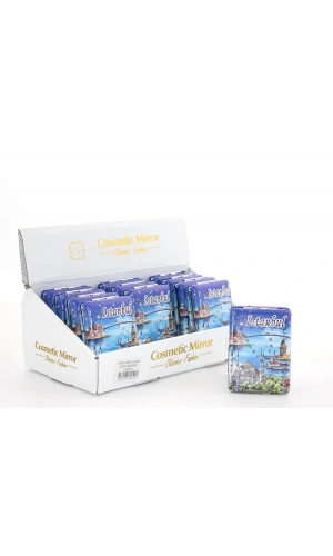 Bidebuvar Taşlı İstanbul Tasarımı El Aynası Kalın Model 1