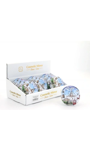 Bidebuvar Taşlı İstanbul Tasarımı El Aynası Kalın Model 5