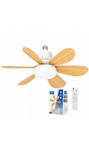 Bidebuvar Tavan Vantilatörü ve LED Avize - Uzaktan Kumandalı - 6 Kanatlı - 52 cm