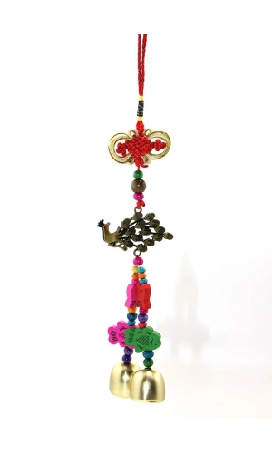 Bidebuvar Tavuskuşu Renkli Rüzgar Çanı