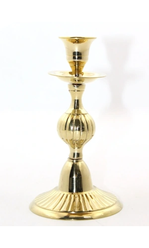 Bidebuvar Tekli Pirinç Şamdan Model 3