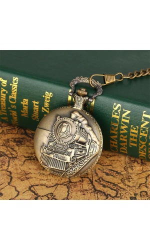 Bidebuvar Tren Temalı Köstekli Saat