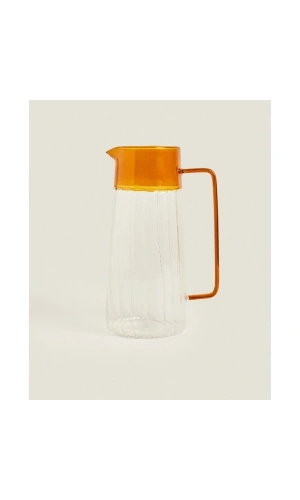 Bidebuvar Turuncu Detaylı Cam Sürahi 1600 ml