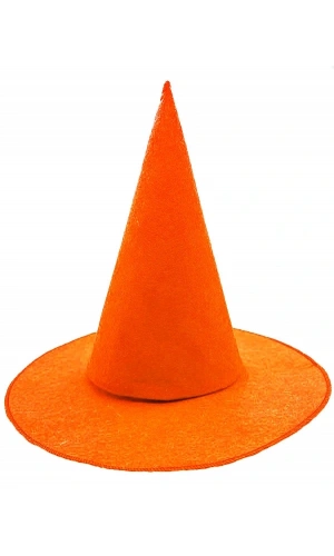 Bidebuvar Turuncu Keçe Cadı Şapkası