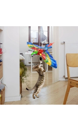 Bidebuvar Uçan Papağan Kedi Oyuncağı