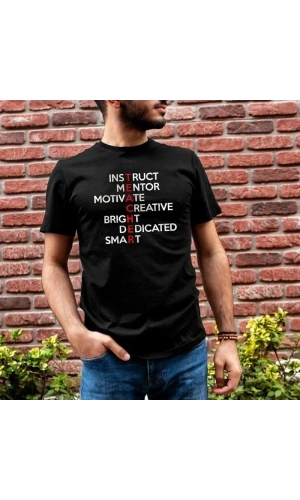 Bidebuvar Unisex Bisiklet Yaka Baskılı Oversize T-Shirt - Siyah