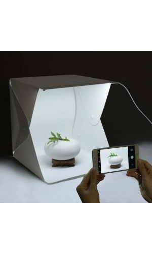 Bidebuvar Ürün Çekim Çadırı Mini Fon Fotoğraf Stüdyosu Ledli Işık Perdesi