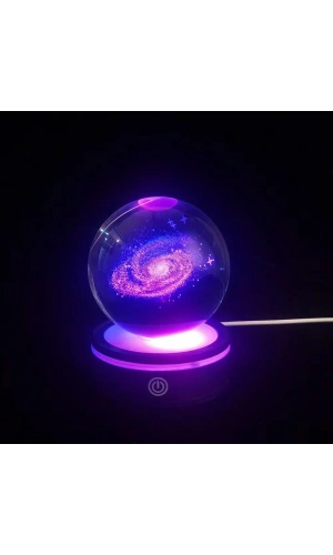 Bidebuvar USBli Samanyolu Tasarımlı Dönen Cam Küre