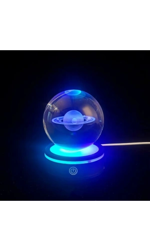 Bidebuvar USBli Satürn Tasarımlı Dönen Cam Küre