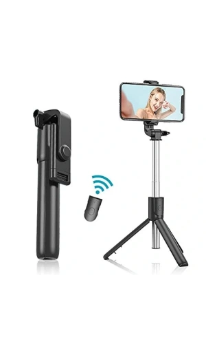 Bidebuvar Uzaktan Kumandalı Tripod Özellikli Selfie Çubuğu