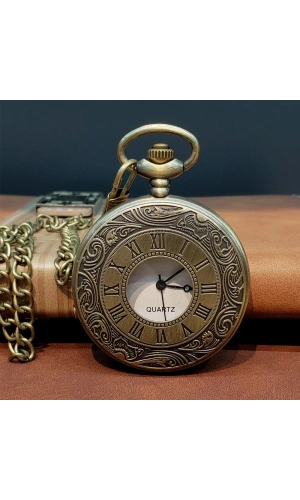 Bidebuvar Vintage Tasarım Köstekli Saat