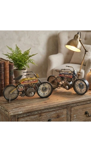 Bidebuvar Yarış Motoru Tasarımlı Masaüstü Saat