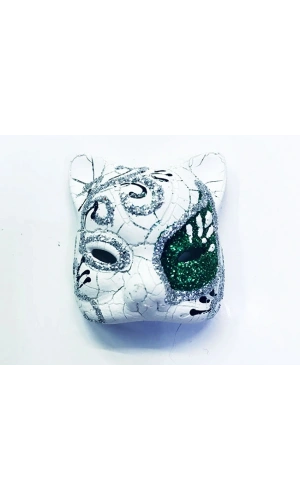 Bidebuvar Yeşil Seramik Venedik Kedi Magnet