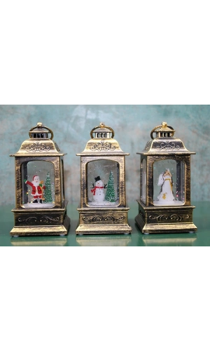 Bidebuvar Yılbaşı Temalı Işıklı Müzikli Kar Küresi Model 1