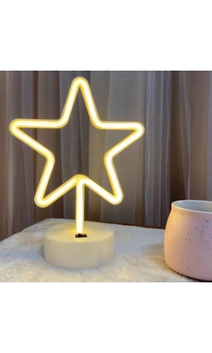 Bidebuvar Yıldız Neon LED Lamba
