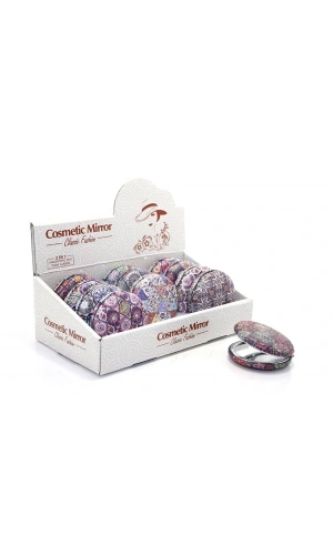 Bidebuvar Yuvarlak Taşlı El Aynası Kalın