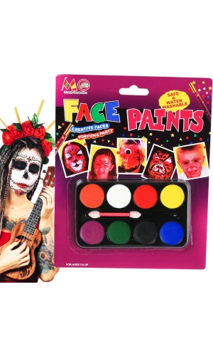 Bidebuvar Yüz Boyama Seti 8 Renk