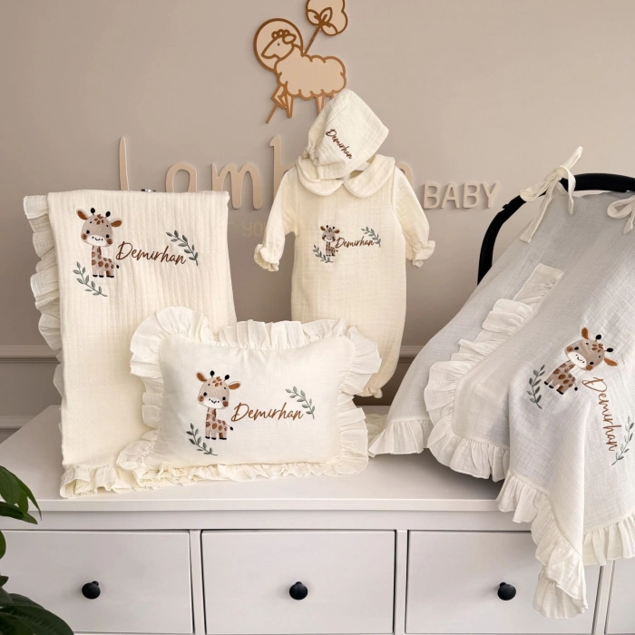 Bebe Yaka Tulum-Yastık- Battaniye-Puset Örtüsü