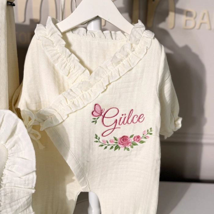 Kruvaze Fırfırlı Tulum- Yastık- Battaniye