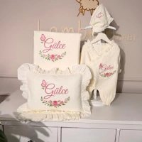 Kruvaze Fırfırlı Tulum- Yastık- Battaniye