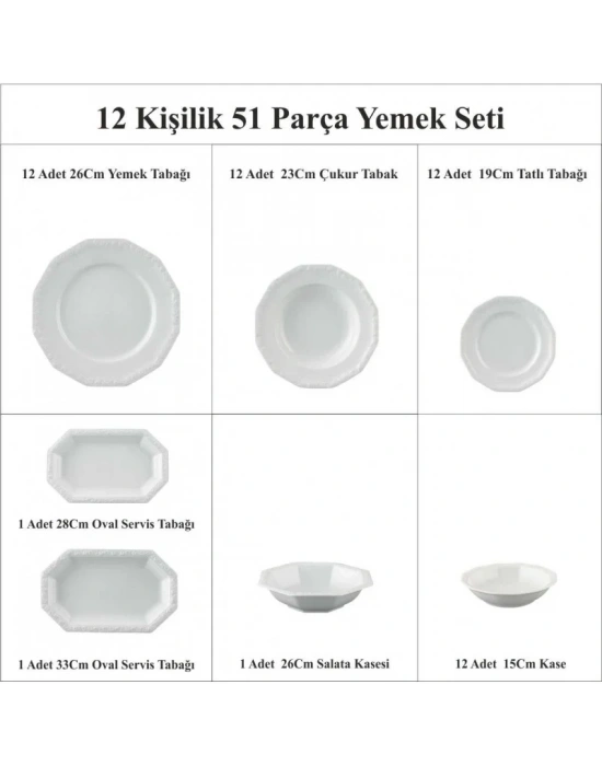 ROSENTHAL MARIA WHITE 51 PARÇA YEMEK TAKIMI -
