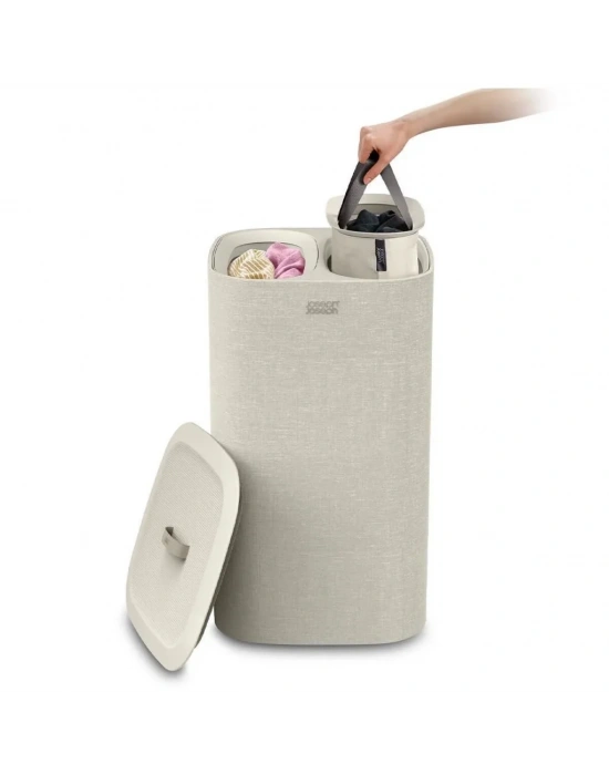 JJ TOTA 60 L ÇAMAŞIR AYIRMA SEPETİ EKRU 50019 -