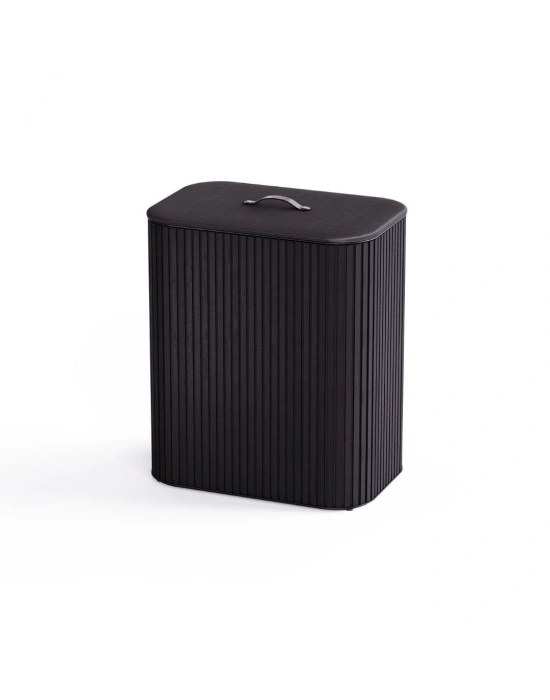 JJ TOTA TRIO LUXE 90 LT 3 BÖLME ÇAMAŞIR SEPETİ SİYAH 5000007 -