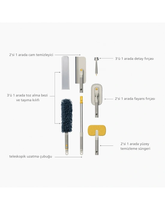 JJ CLEANTECH 6 LI TEMİZLİK ARAÇLARI SETİ 6500031 -