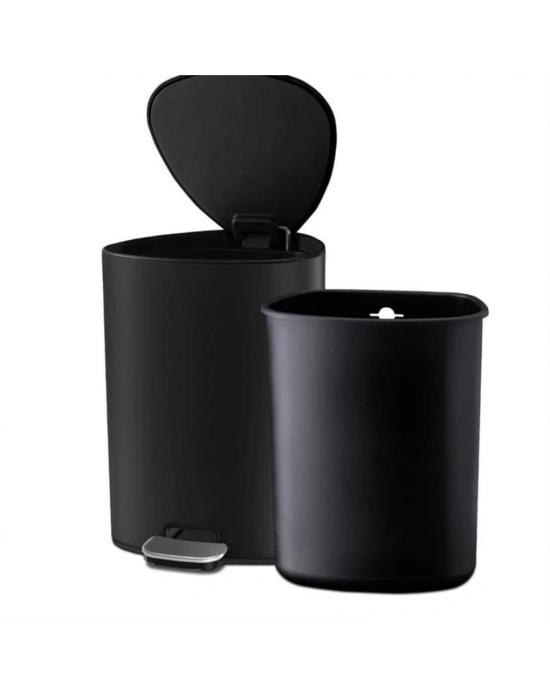 JJ EASYSTORE 5 LT PEDALLI ÇÖP KOVASI MAT SİYAH 70595 -