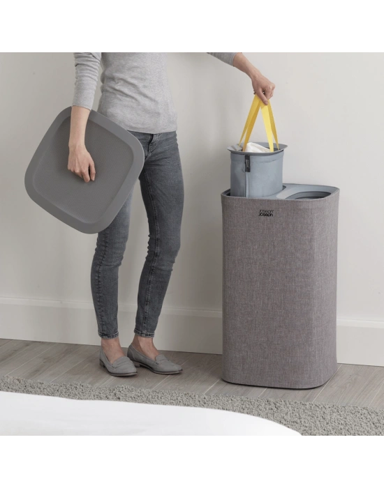 JJ TOTA 60 L ÇAMAŞIR AYIRMA SEPETİ GRİ 50001