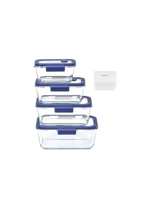 NEOFLAM FIKA GLACE 5 PRÇ VAKUM SAKL KABI SETİ MAVİ NEOBGLS05 -