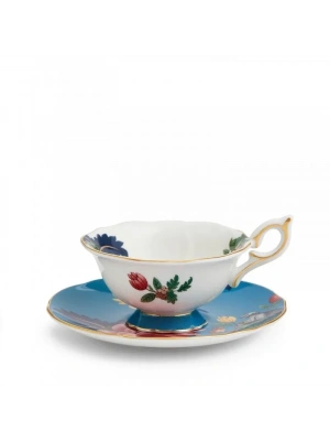 WEDGWOOD WUNDERLUST TEA SAPPHIRE ÇAY BARDAK VE TABAK 1057269 -