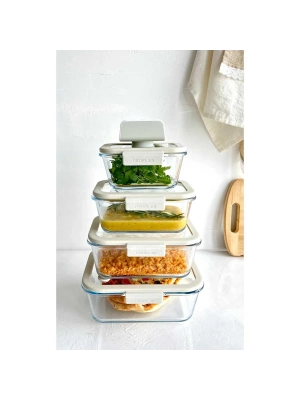 NEOFLAM FIKA GLACE 5 PRÇ VAKUM SAKL KABI SETİ BEJ NEOFGLS05 -